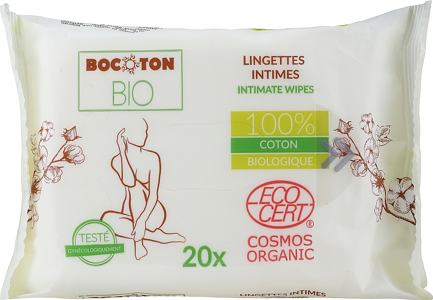 Органические влажные салфетки для интимной гигиены - Bocoton Bio