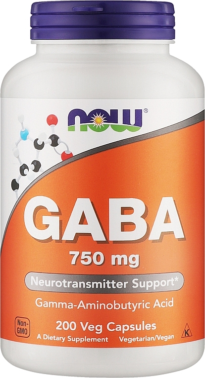 Капсулы GABA 750 мг - Now Foods GABA 750 mg  — фото N2