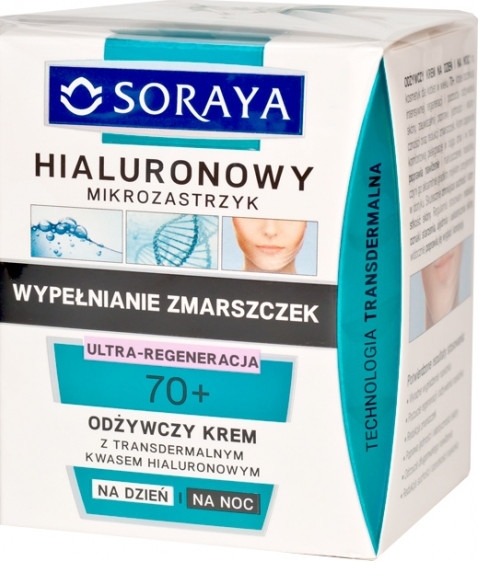 Живильний крем на день/ніч - Soraya Hialuronowy Mikrozastrzyk Nourishing Cream 70+ — фото N1