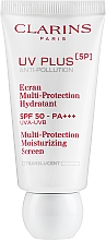 Парфумерія, косметика Зволожувальний захисний флюїд-екран для обличчя - Clarins UV Plus [5P] Anti-Pollution SPF 50