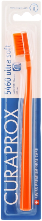 Зубная щетка CS 5460 "Ultra Soft", D 0,10 мм, оранжевая, оранжевая щетина - Curaprox