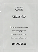 Парфумерія, косметика Крем для обличчя з чорною ікрою - Kleraderm Infinite Beauty Caviar Antiaging Cream (пробник)