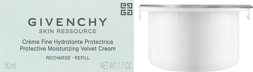 Зволожувальний легкий крем для обличчя - Givenchy Skin Ressource Protective Moisturizing Velvet Cream (змінний блок) — фото N2