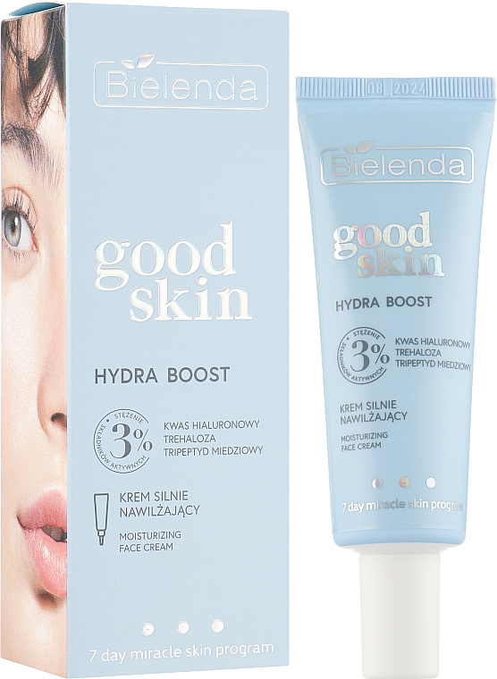 Зволожувальний крем з гіалуроновою кислотою - Bielenda Good Skin Hydra Boost Moisturizing Face Cream — фото N4