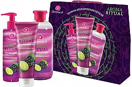 Набір "Виноград і лайм" - Dermacol Aroma Ritual Grape & Lime (sh/gel/250ml + soap/250ml + b/foam/500ml) — фото N2