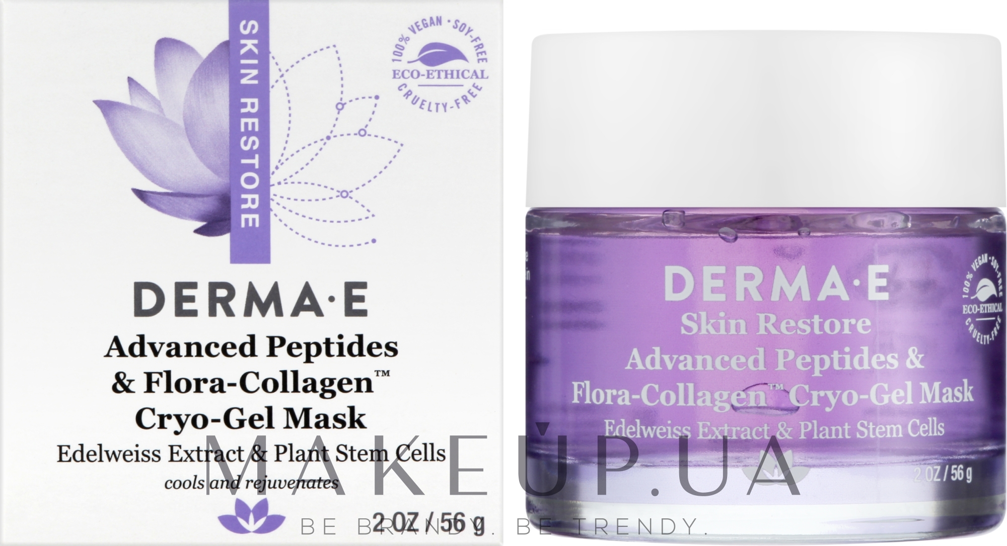 Охлаждающая гелевая маска для лица - Derma-E Advanced Peptides & Flora-Collagen™ Cry-Gel Mask — фото 56g