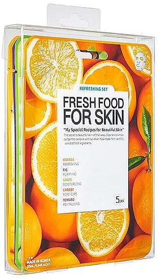 Набор - Superfood For Skin Facial Sheet Mask Refreshing Set (f/mask/5x25ml) — фото N1