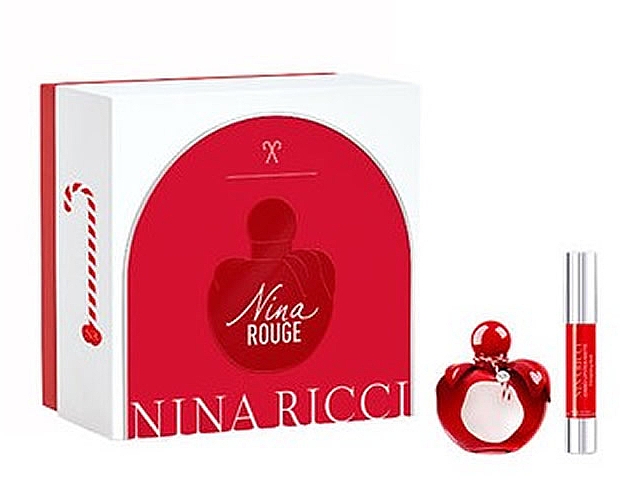 Nina Ricci Nina Rouge - Набор (edt/50 ml + lipstick/2.5g) — фото N1