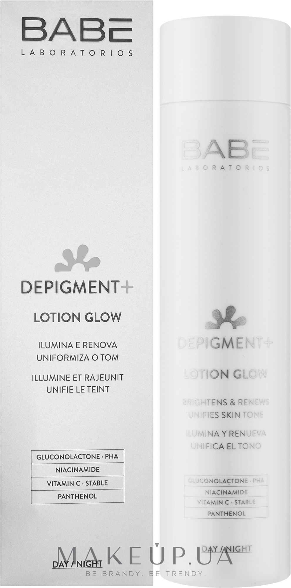 Лосьйон-тонік для рівного тону і сяяння шкіри з антиоксидантною дією - Babe Laboratorios Depigment+ Lotion Glow — фото 150ml