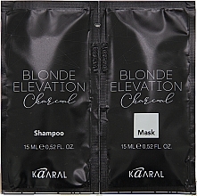 Парфумерія, косметика Набір пробників для волосся - Kaaral Blonde Elevation Charcoal (shm/15ml + mask/15ml)