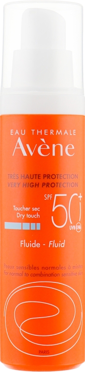 Солнцезащитный флюид для лица - Avene Eau Thermale Sun Care Fluid SPF50 — фото N2