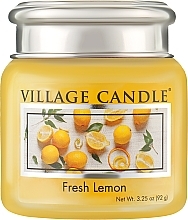 Духи, Парфюмерия, косметика Ароматическая свеча в банке "Свежий лимон" - Village Candle Fresh Lemon
