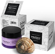 Парфумерія, косметика Нічний крем з екстрактом равлика - Priody Night Cream with Snail Extract