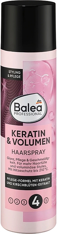 Професійний лак для волосся - Balea Professional Hairspray Keratin & Volume — фото N1