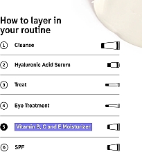 Зволожувальний крем з вітамінами B, C та E - The Inkey List Vitamin B, C and E Moisturizer — фото N3