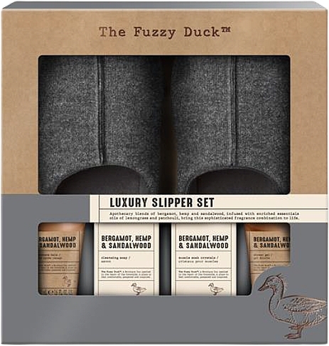 Набір, 6 продуктів - Baylis & Harding The Fuzzy Duck Bergamot, Hemp & Sandalwood Luxury Slipper Gift Set — фото N1