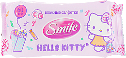 Духи, Парфюмерия, косметика УЦЕНКА Влажные салфетки "Hello Kitty" 60шт, сиреневые - Smile Ukraine Hello Kitty *