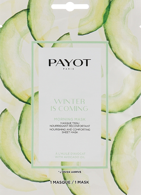 Тканевая маска питательная для сухой кожи с экстрактом авокадо - Payot Morning Mask Winter Is Coming Nourishing and Comforting Sheet Mask