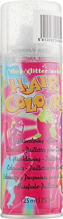 Цветной спрей для волос "Glitter", серебристый - Sibel Coloured Hair Spray
