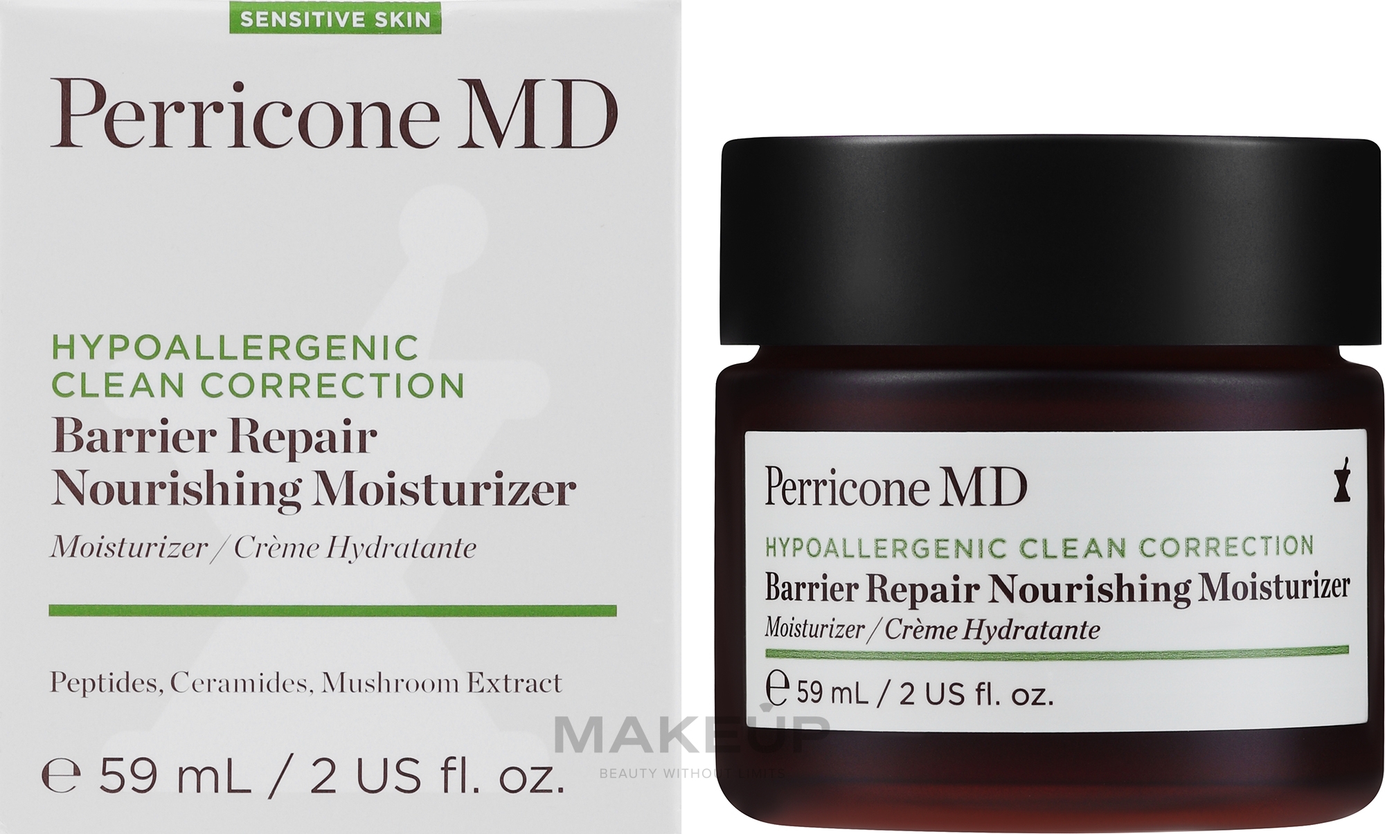 Увлажняющий крем для лица - Perricone MD Hypoallergenic Clean Correction Barrier Repair Nourishing Moisturizer — фото 59ml