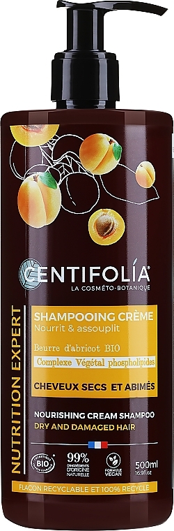 Крем-шампунь для сухого волосся з абрикосом і жожоба - Centifolia Cream Shampoo Dry Hair — фото N3