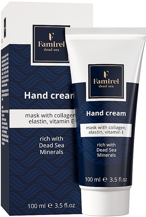 Крем-маска для рук із колагеном, еластином, вітаміном Е - Famirel Hand Cream