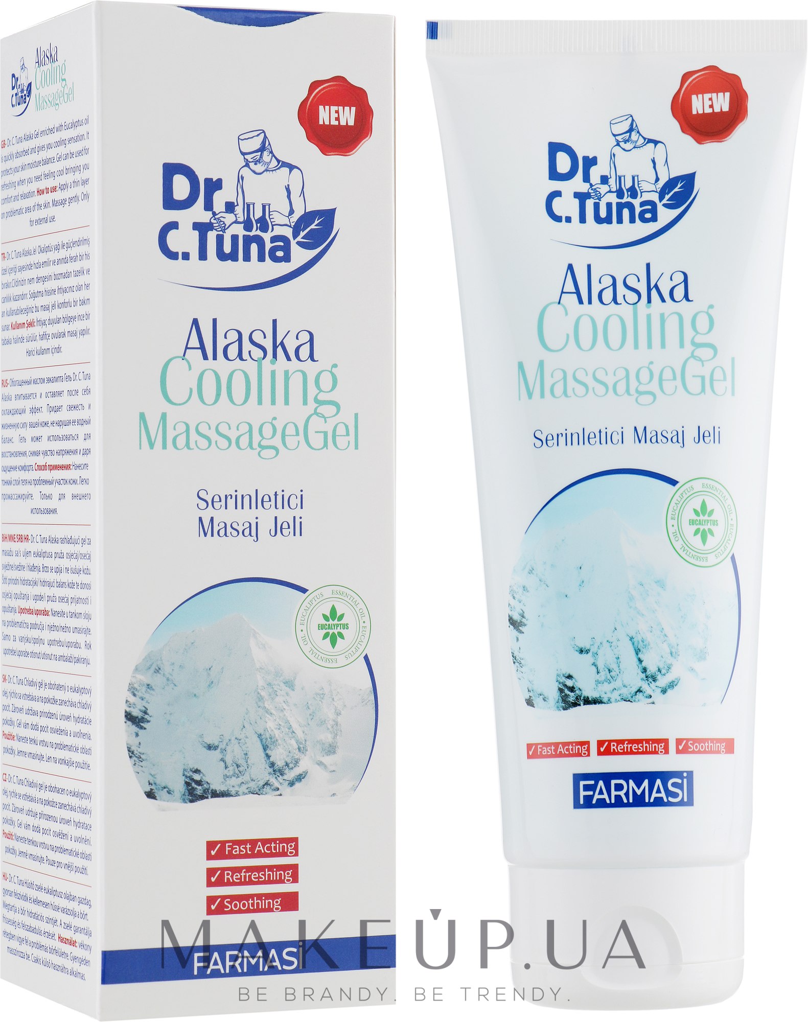 Масажний гель охолоджувальний  - Farmasi Dr. Tuna Alaska Cooling Massage Gel — фото 210ml