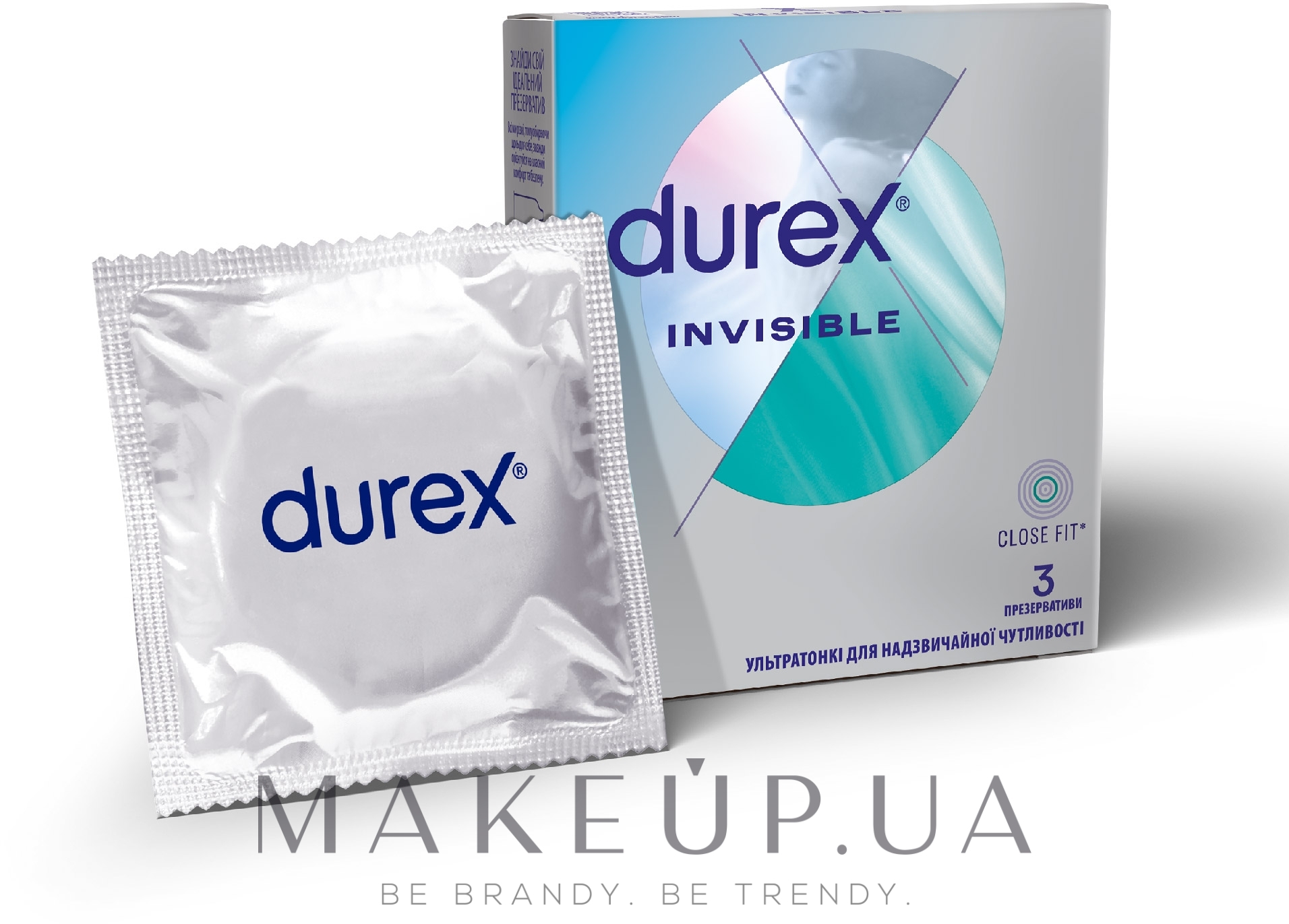 Презервативы латексные с силиконовой смазкой ультратонкие, 3 шт - Durex Invisible — фото 3шт
