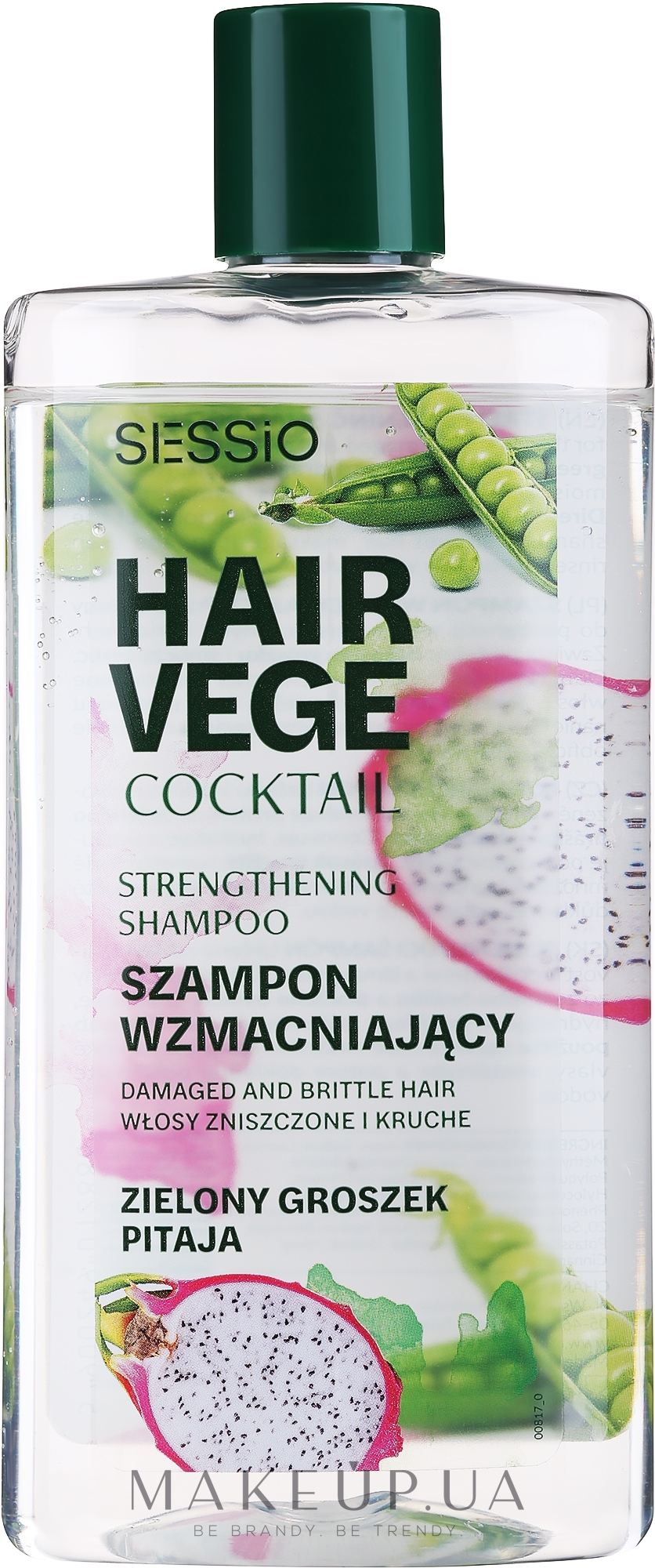 Укрепляющий шампунь "Зеленый горошек" - Sessio Hair Vege Cocktail Green Peas Shampoo — фото 300ml