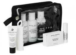 Парфумерія, косметика Дорожній набір - Acca Kappa White Moss Travel Set (sh/gel/100ml + shm/100ml + b/lot/100ml + soap/50g + lip balm/5.7ml + toothpaste + toothbrush)