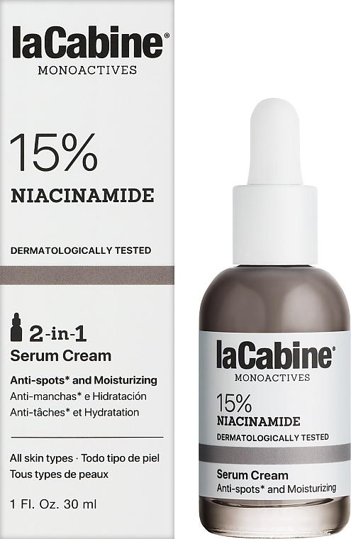 Крем-сыворотка для пигментных пятен и несовершенств кожи лица - La Cabine 15% Niacinamide 2 in 1 Serum Cream — фото N2