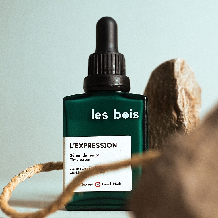 Антивікова сироватка для обличчя з екстрактом морської соснової кори та едельвейса - Les Bois L'expression — фото N3