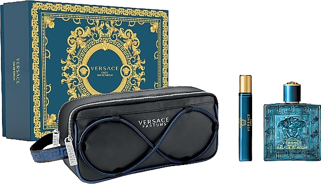 Versace Eros Eau De Parfum - Набір (edp/100ml + edp/mini/10ml + bag/1pc) — фото N1