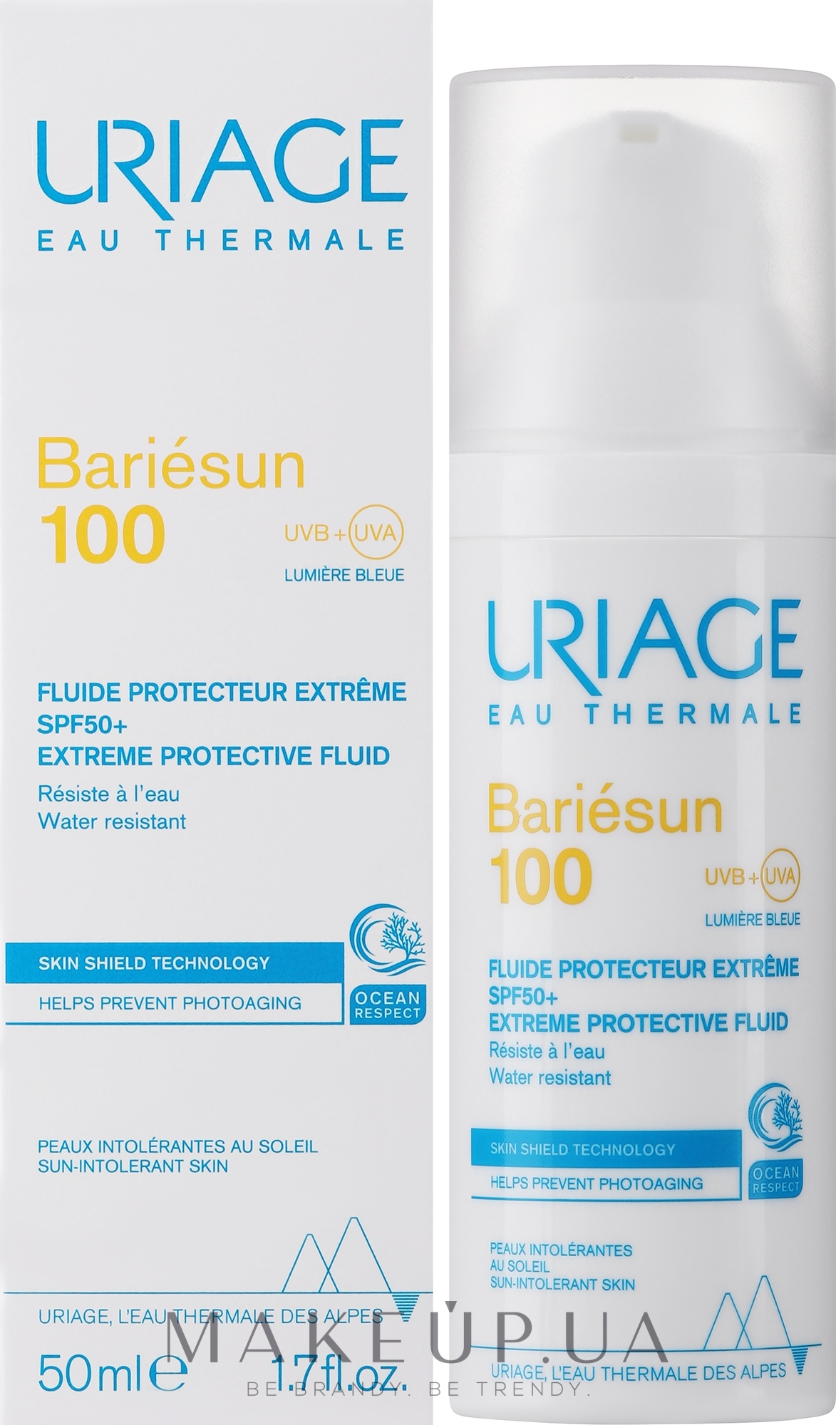 Сонцезахисний крем з екстремальним захистом - Uriage Bariesun 100 Extreme Protective Fluid SPF 50+ — фото 50ml