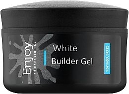 Конструювальний гель для нігтів, білий - Enjoy Professional White Builder Gel — фото N1