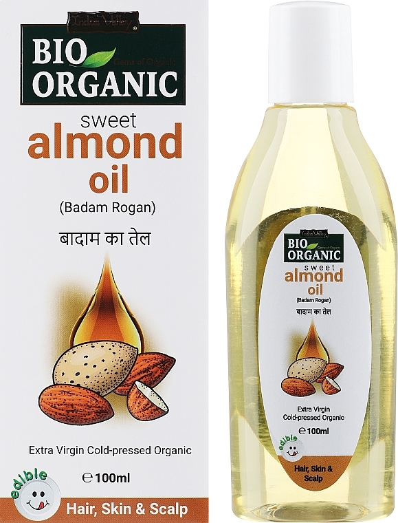 Олія солодкого мигдалю - Indus Valley Bio Organic Cold Pressed Sweet Almond Oil — фото N2