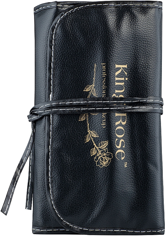 Набір пензлів для макіяжу в чорному чохлі, 24 шт. - King Rose Professional Makeup — фото N3