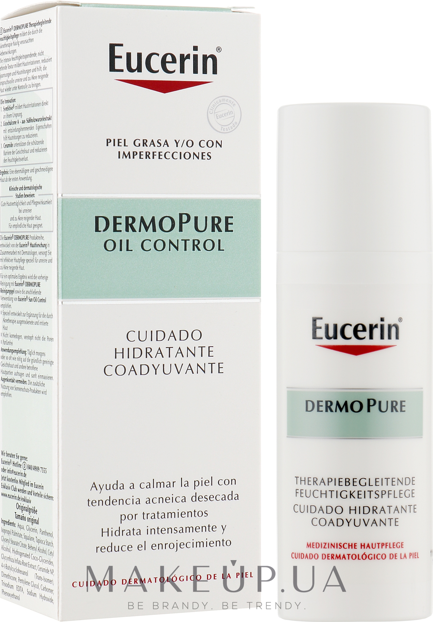 Успокаивающий крем для проблемной кожи - Eucerin Dermo Pure Skin Adjunctive Soothing Cream — фото 50ml