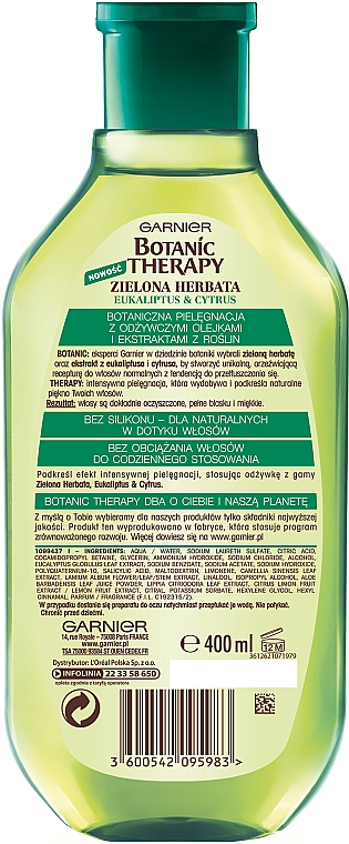 Шампунь для волосся  - Garnier Botanic Therapy Green Tea — фото N2