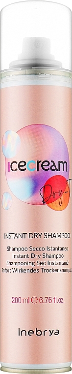 Сухий шампунь для волосся - Inebrya Ice Cream Dry-T Instant Dry Shampoo — фото N1
