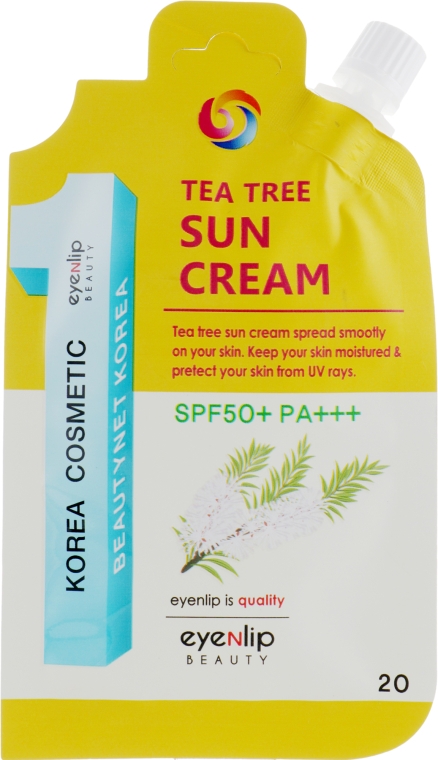 Солнцезащитный крем с экстрактом чайного дерева - Eyenlip Tea Tree Sun Cream SPF50