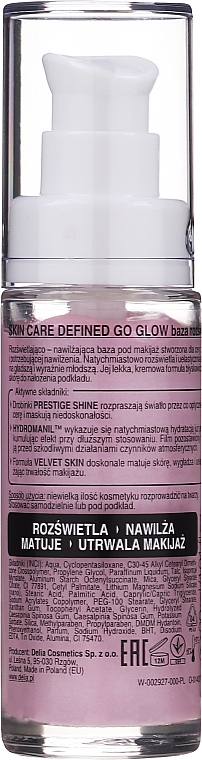 Праймер - Delia Cosmetics Go Glow Face Primer — фото N2