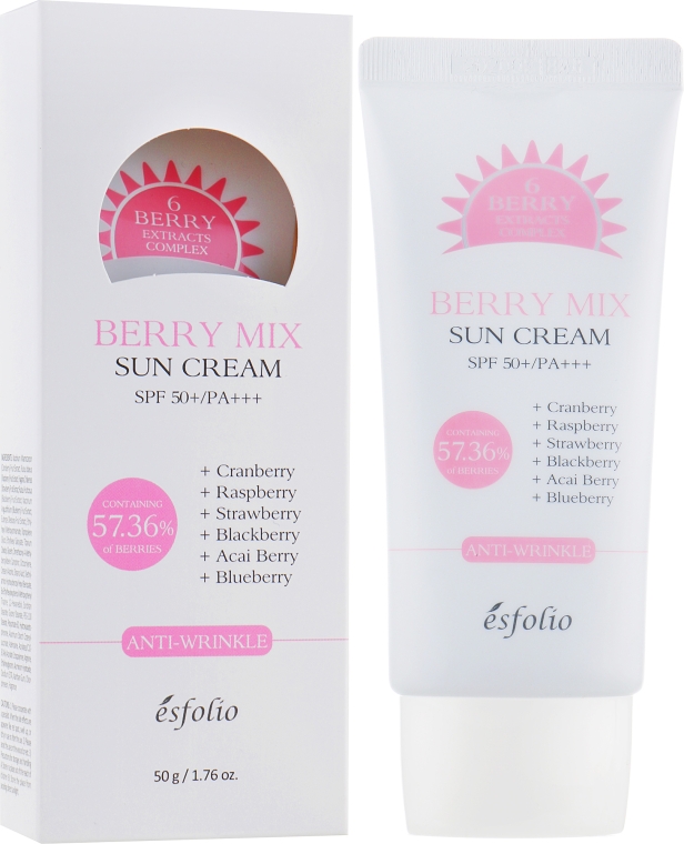 Ягодный солнцезащитный крем - Esfolio Berry Mix Sun Cream SPF50