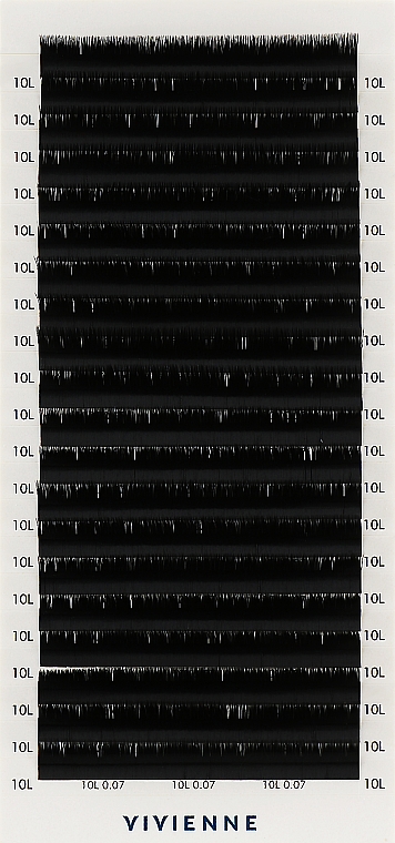 Накладные ресницы "Elite", черные, 20 линий (0,07, L, 10) - Vivienne — фото N1