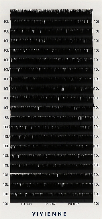 Накладні вії "Elite", чорні, 20 ліній (0,07, L, 10) - Vivienne — фото N1