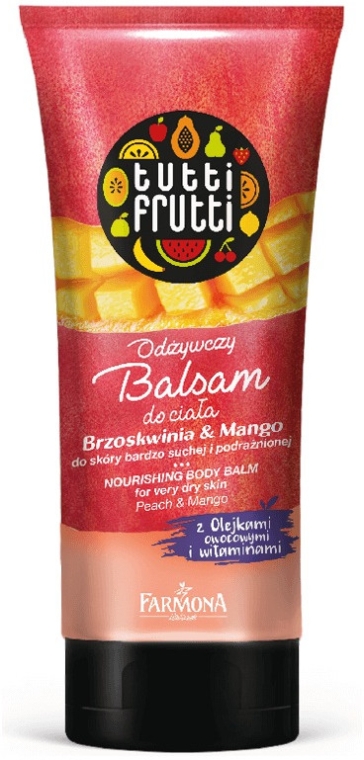 Бальзам для тіла "Персик і манго" - Farmona Tutti Frutti Nourishing Body Balm Peach & Mango — фото N1