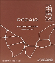 Духи, Парфюмерия, косметика УЦЕНКА Набор для реконструкции волос - Screen Repair Reconstruction Discovery Kit (shm/12 ml + cond/12 ml + balm/12 ml) *