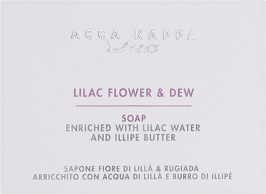 Мыло "Цветок сирени и роса" - Acca Kappa Lilac Flower & Dew Soap — фото N2