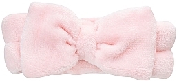 Набор повязок на голову, 2 шт. - Brushworks Makeup Headband Pink And White — фото N2