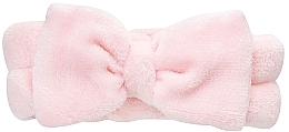 Набір пов'язок на голову, 2 шт. - Brushworks Makeup Headband Pink And White — фото N2